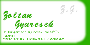 zoltan gyurcsek business card